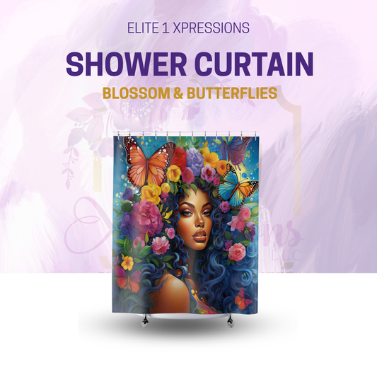 Blossoms & Butterflies Shower Curtains