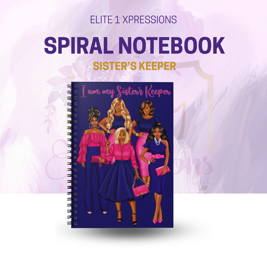Sister's Keeper (Navy Blue) Spiral Notebook
