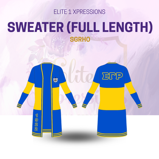 Sigma Gamma Rho (SGRHO) Sweater ~ Full Length
