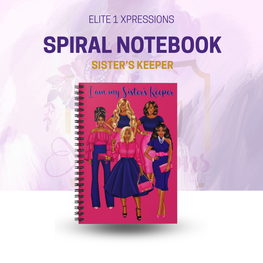 Sister's Keeper (Fuchsia) Spiral Notebook