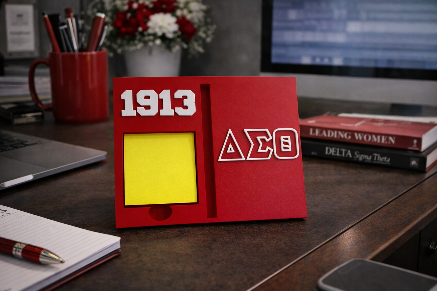 Delta Sigma Theta 3D Printed Sticky Notepad Holder