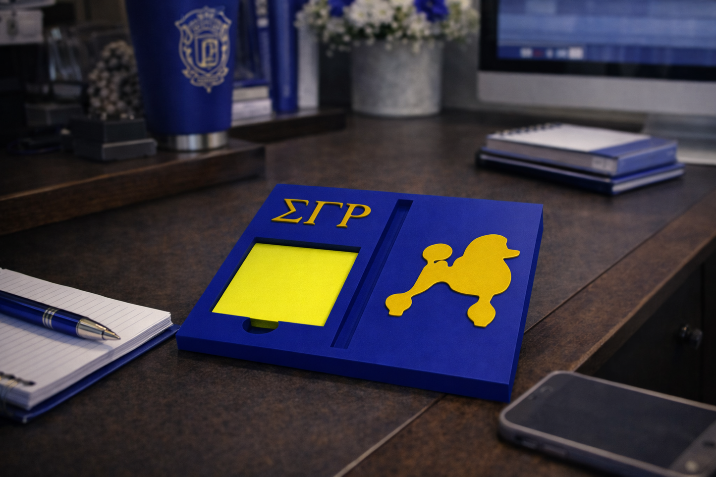 Sigma Gamma Rho 3D Printed Sticky Notepad Holder
