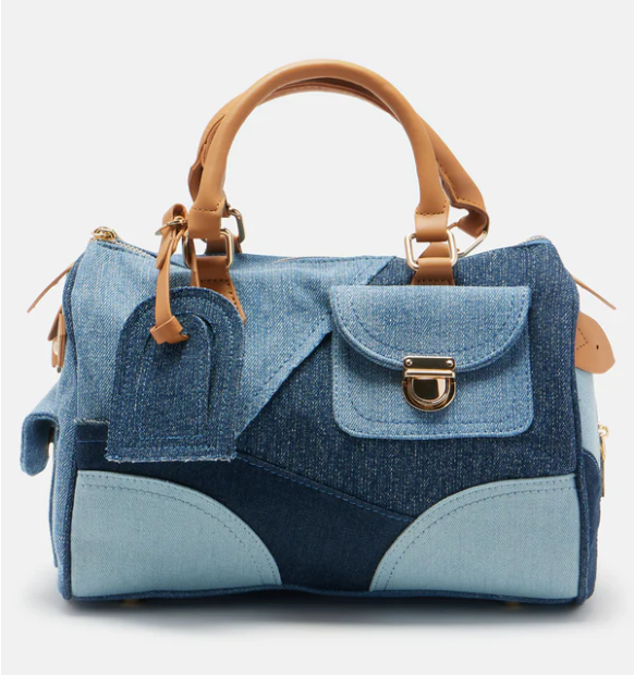 Junk Denim Patch  Satchel Handbag