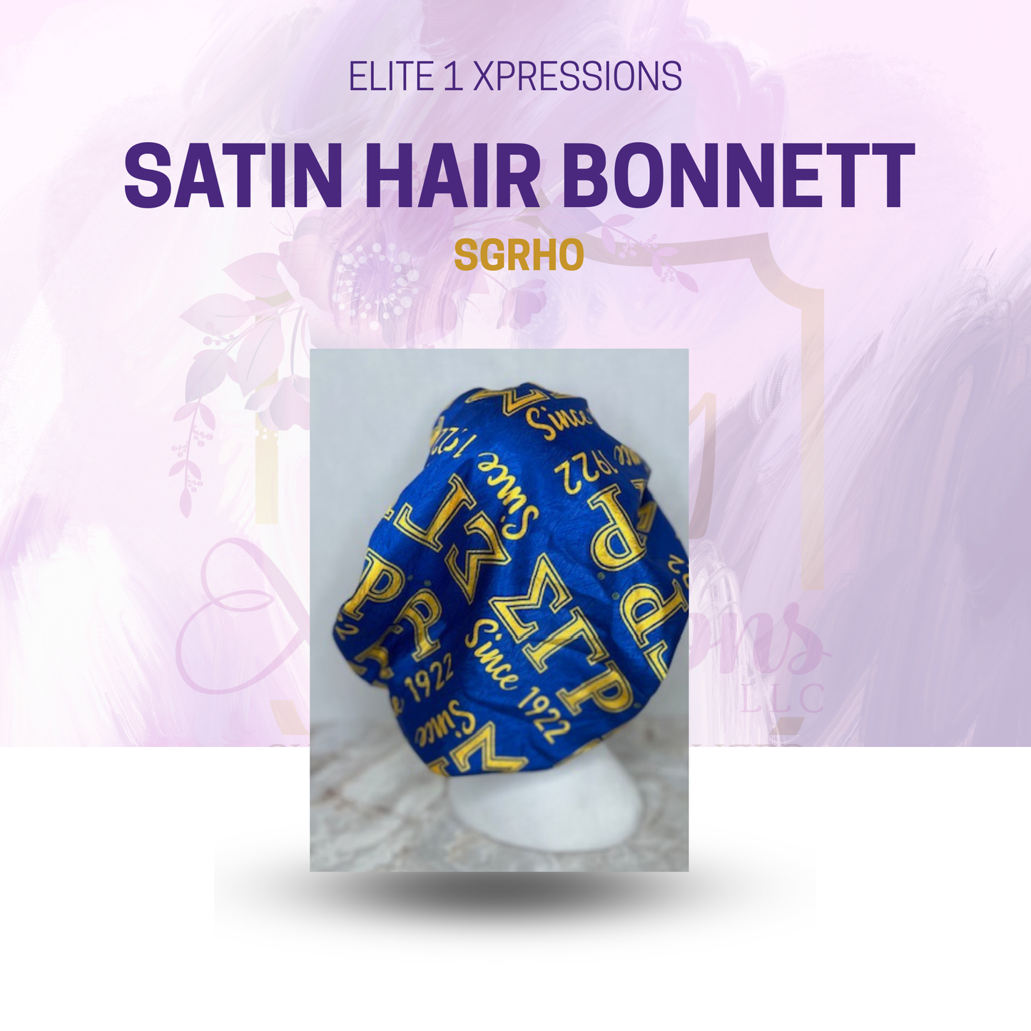 Hair Bonnet (Satin) - Sigma Gamma Rho