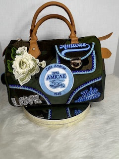 Zeta Amicae Camoflauge Junk Satchel Handbag (Small)