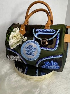 Zeta Amicae Camoflauge Junk Satchel Handbag (Small)