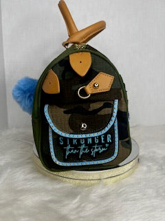 Zeta Amicae Camoflauge Junk Satchel Handbag (Small)