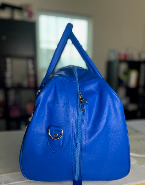 Travel Bag ~ Zeta Phi Beta Leather  (Pre-Order 1/23 - 1/31)