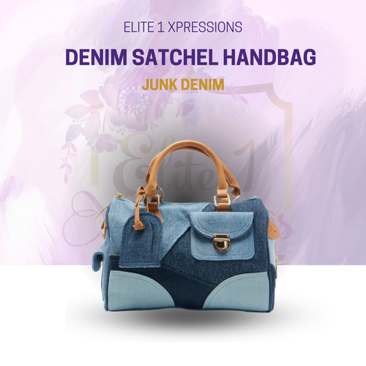 Junk Denim Patch Satchel Handbag