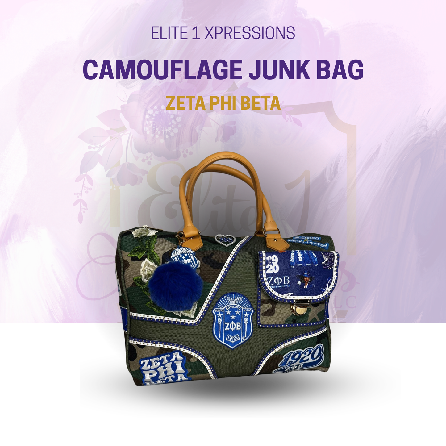 Zeta Phi Beta Camouflage Junk Bag (Large)