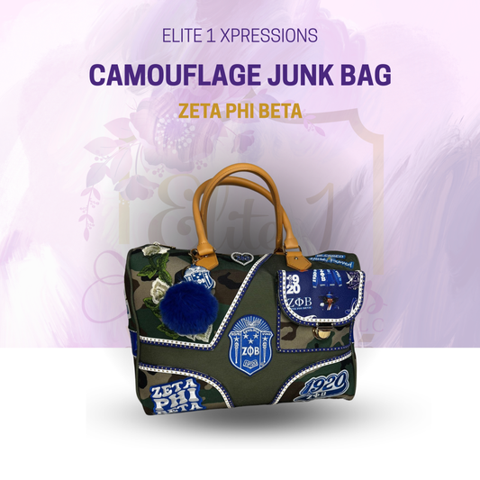 Zeta Phi Beta Camouflage Junk Bag (Large)