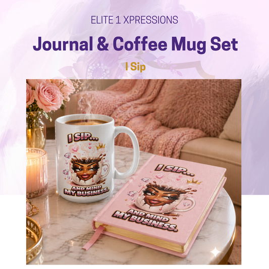 I Sip Journal & Coffee Mug Set