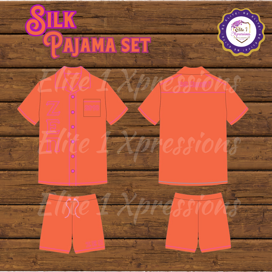 Silk Pajama Set ~ Zeta Epsilon Pi