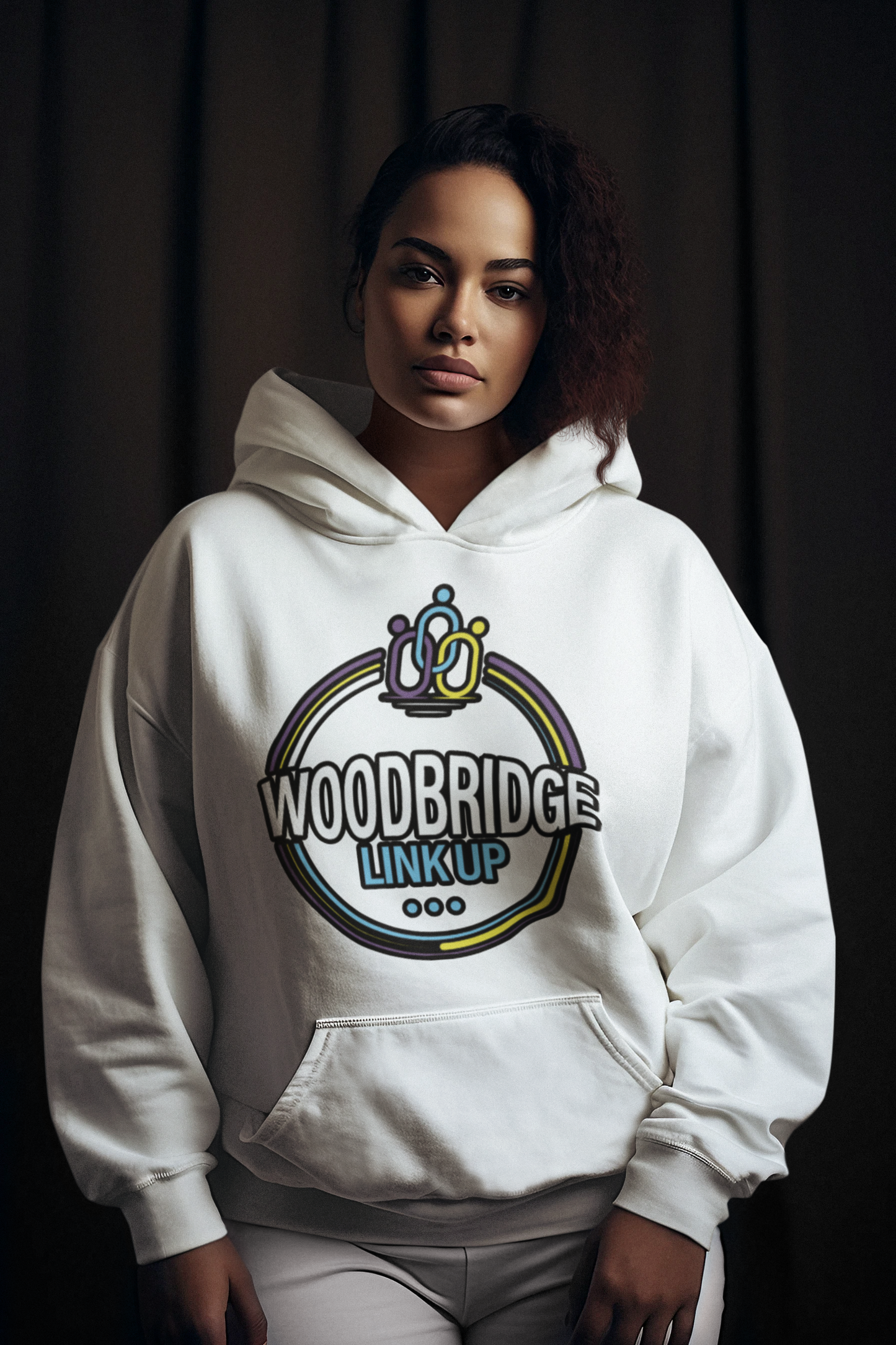 Woodbridge Link Up ~ Unisex Hoodie (White)