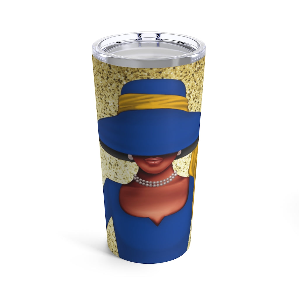 Lady in Golden Blue Tumbler 20oz