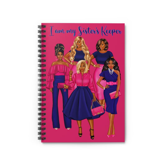 Sister's Keeper (Fuchsia) Spiral Notebook