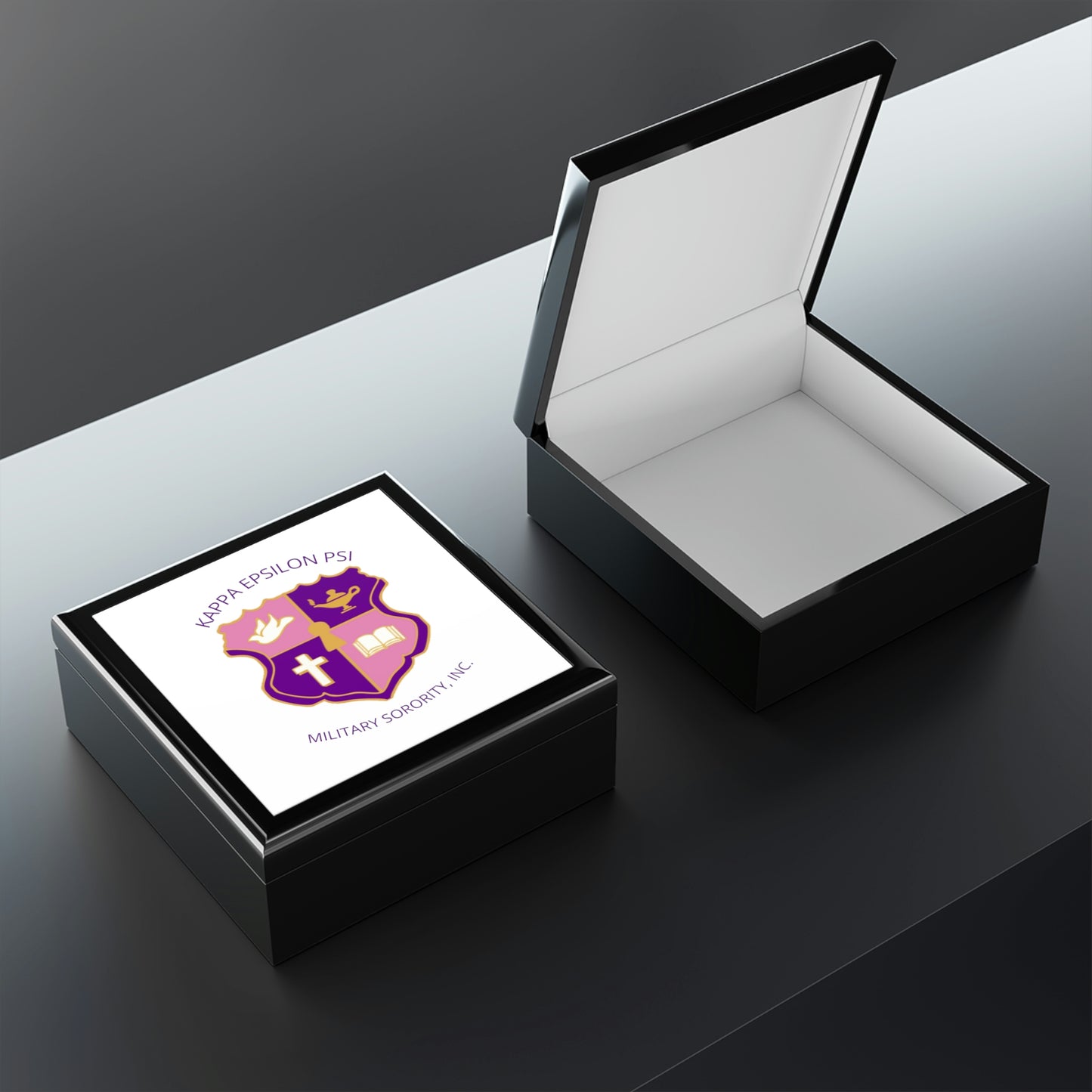Jewelry Box - Kappa Epsilon Psi Crest  & Name