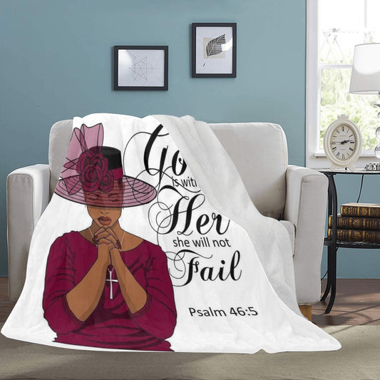 Fleece ~Psalms 46:5 Ultra Soft Blanket (Colors)