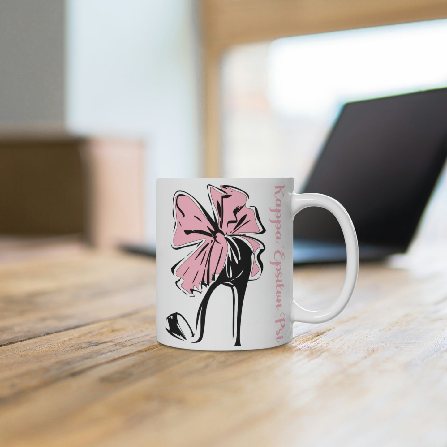 Kappa Epsilon Psi (High Heel) Ceramic Mug (Pink)