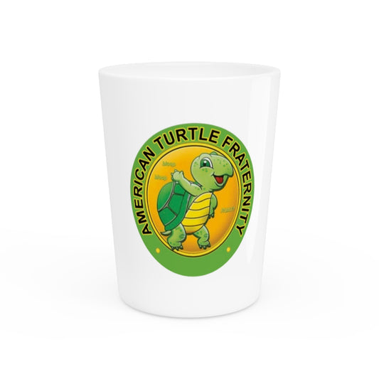American Turtle Fraternity Shot Glass (White)