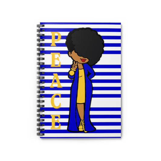 Peace (Blue & Yellow)  Spiral Notebook