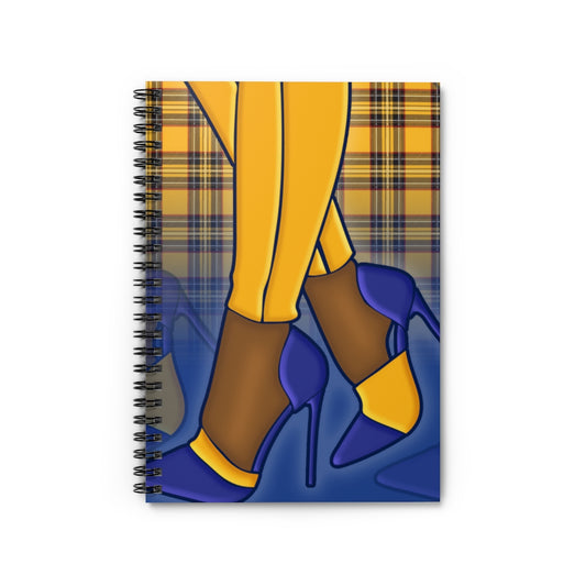 Stepping (Blue & Yellow) Spiral Notebook