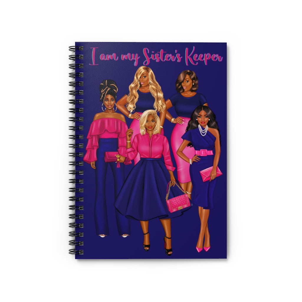 Sister's Keeper (Navy Blue) Spiral Notebook