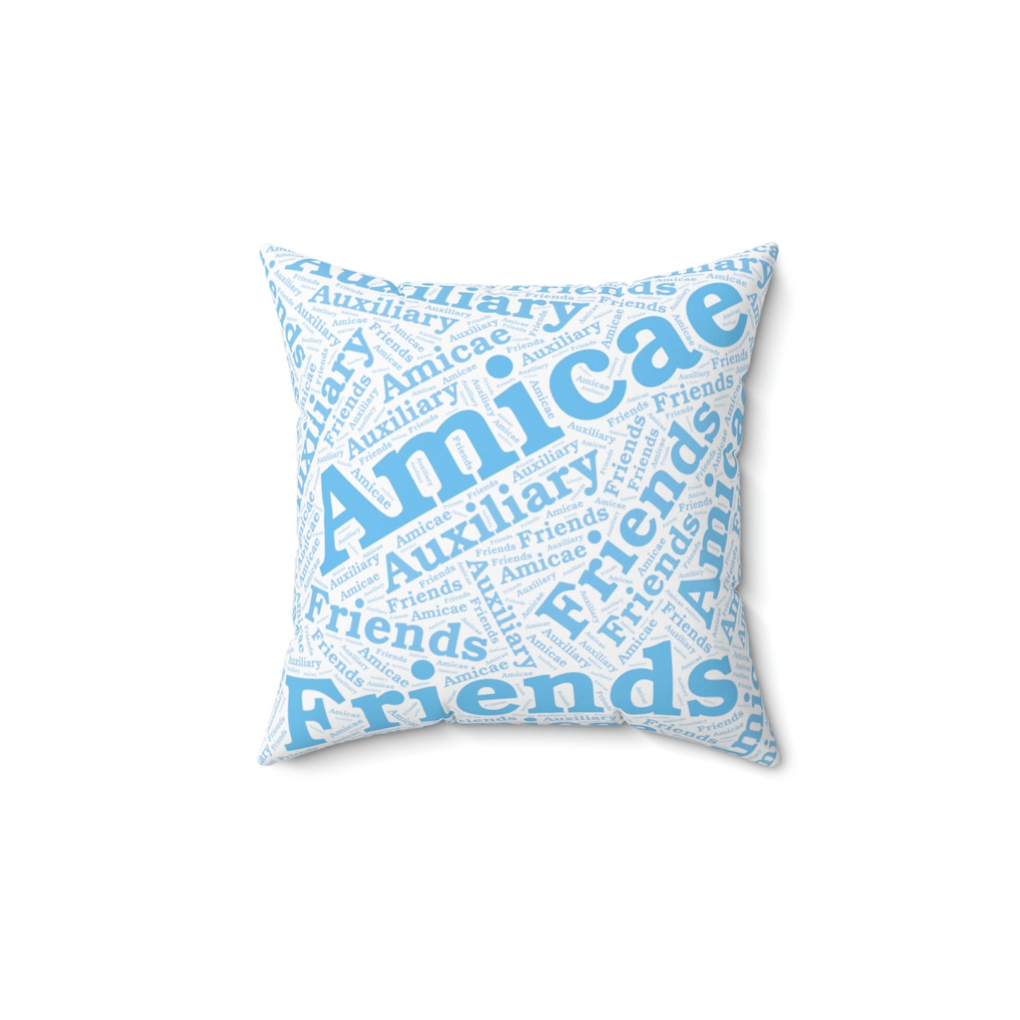 Amicae "Word Art" Polyester Square Pillow