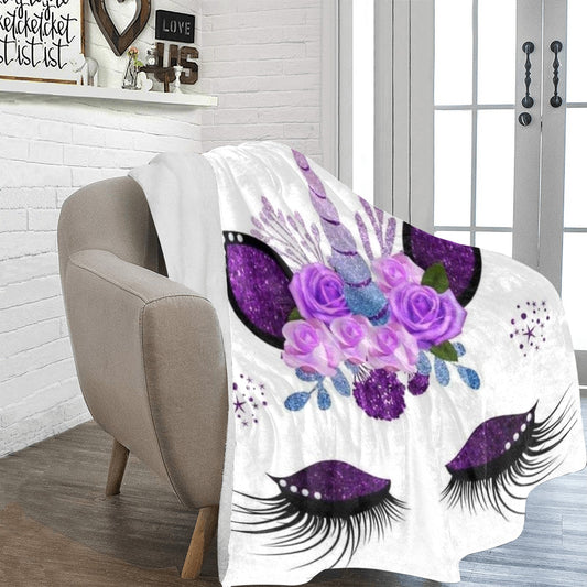 Fleece ~Unicorn Lashes Ultra Soft Blanket