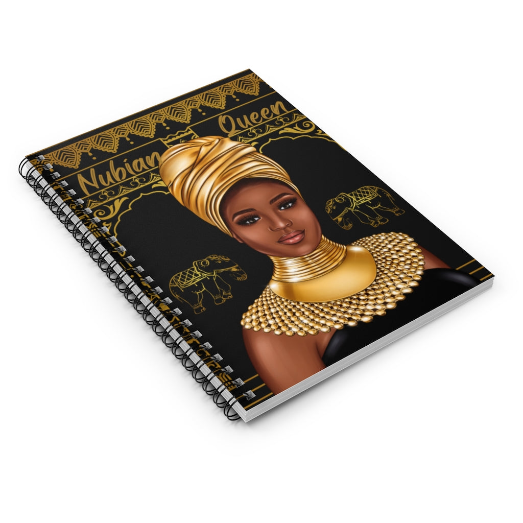 Nubian Queen (Gold) Spiral Notebook