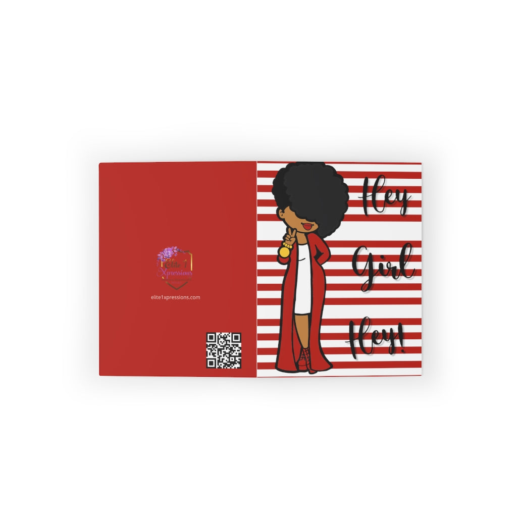 Hey Girl (Red) Greeting cards (8 pcs)