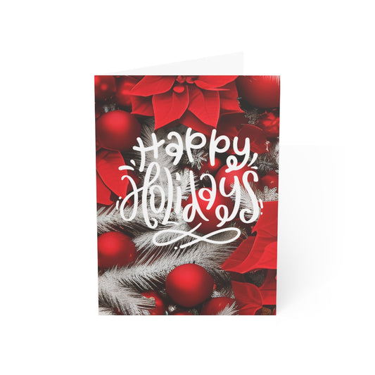 Happy Holidays Greeting Cards ~ Red