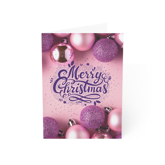 Merry Christmas Greeting Cards ~ Pink & Purple