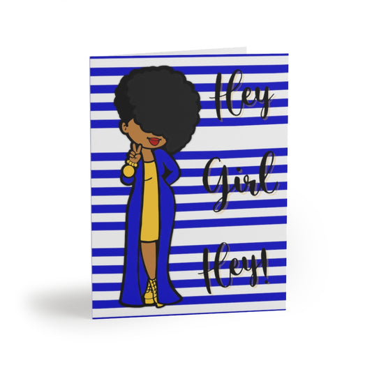 Hey Girl (Blue & Yellow) Greeting cards (8,16, 24 pcs)