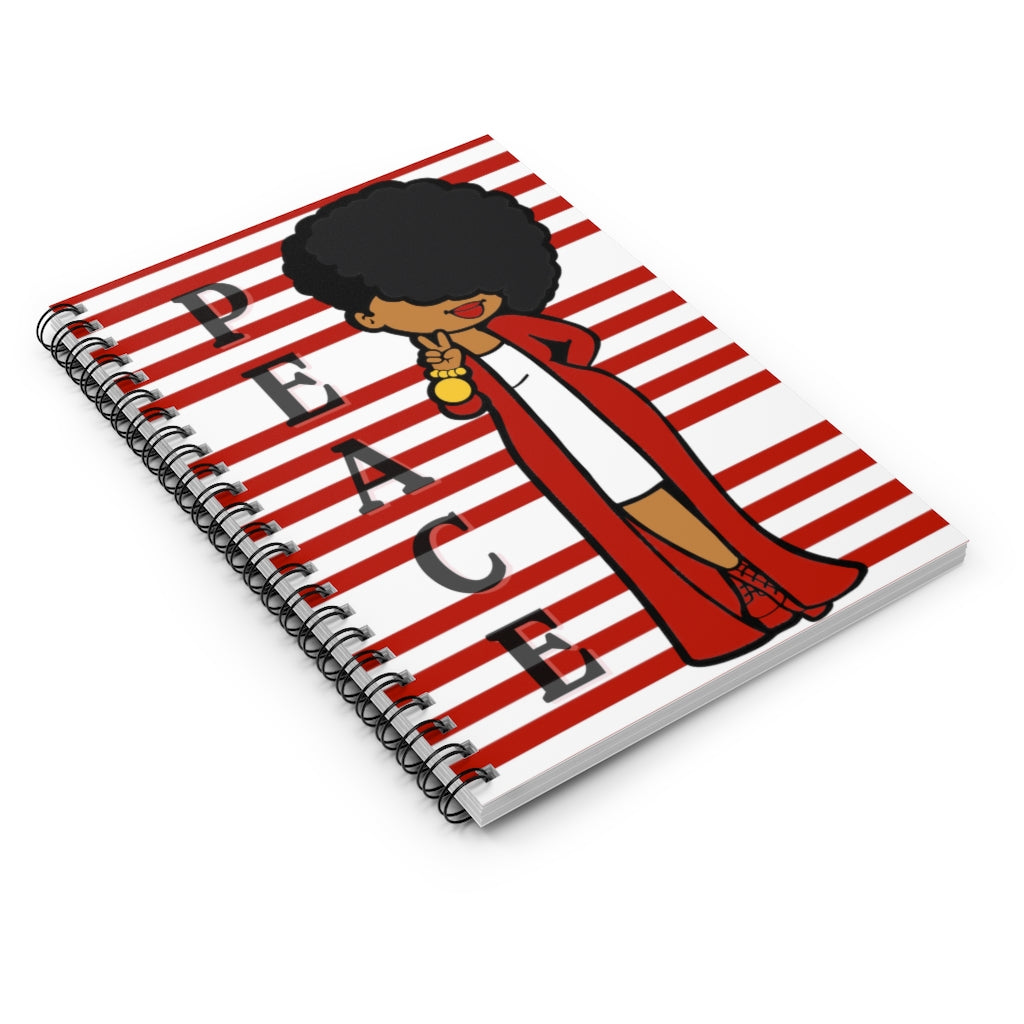 Peace (Red) Spiral Notebook