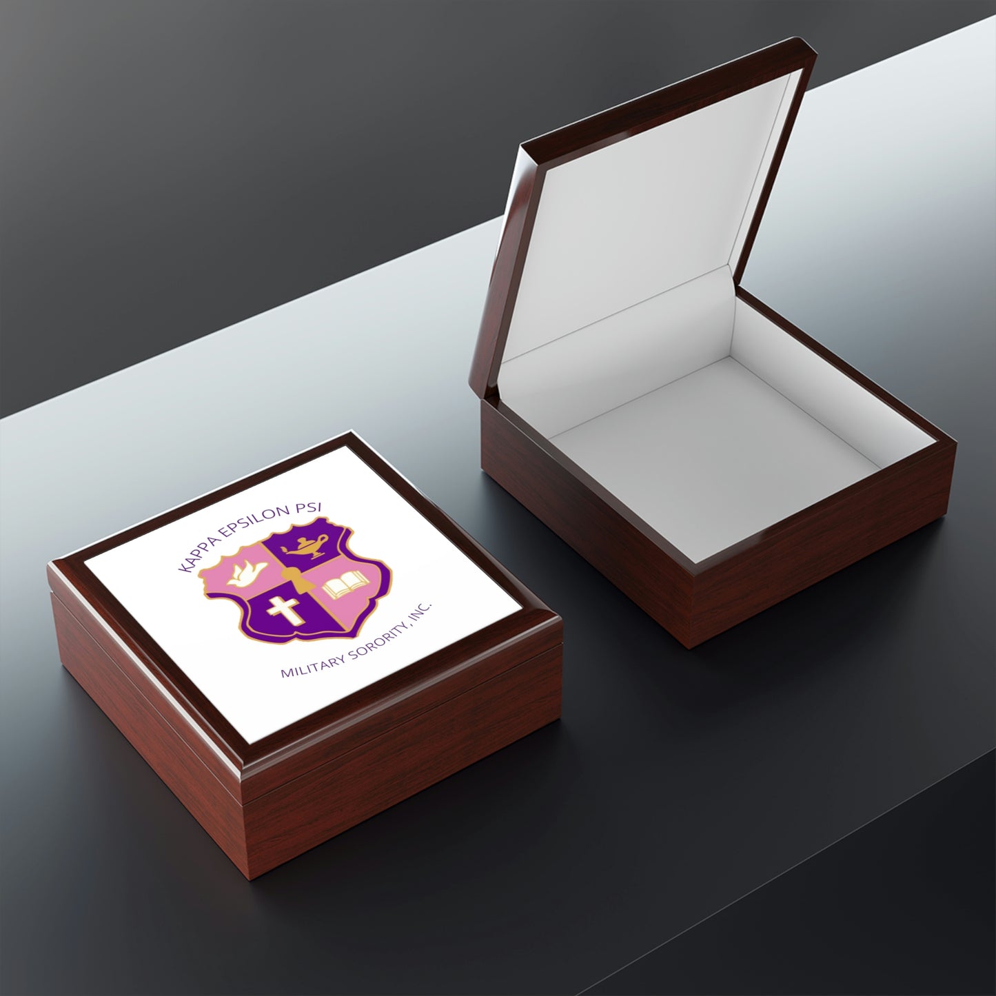 Jewelry Box - Kappa Epsilon Psi Crest  & Name