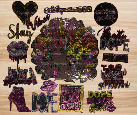 Camouflage Patch Jacket ~ Unapologetically Dope (Irredescent Pink)