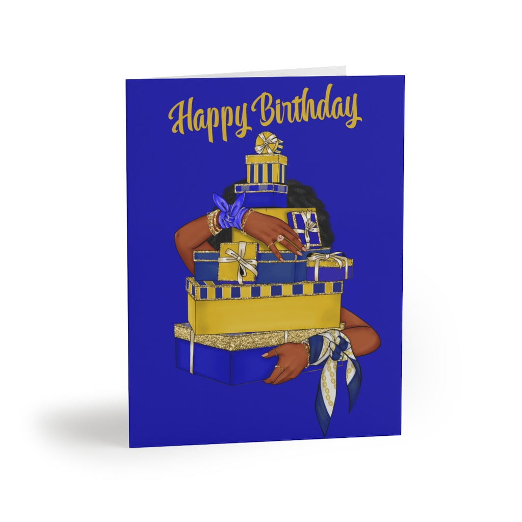 Happy Birthday (Blue & Yellow) Greeting cards (8,16, 24 pcs)