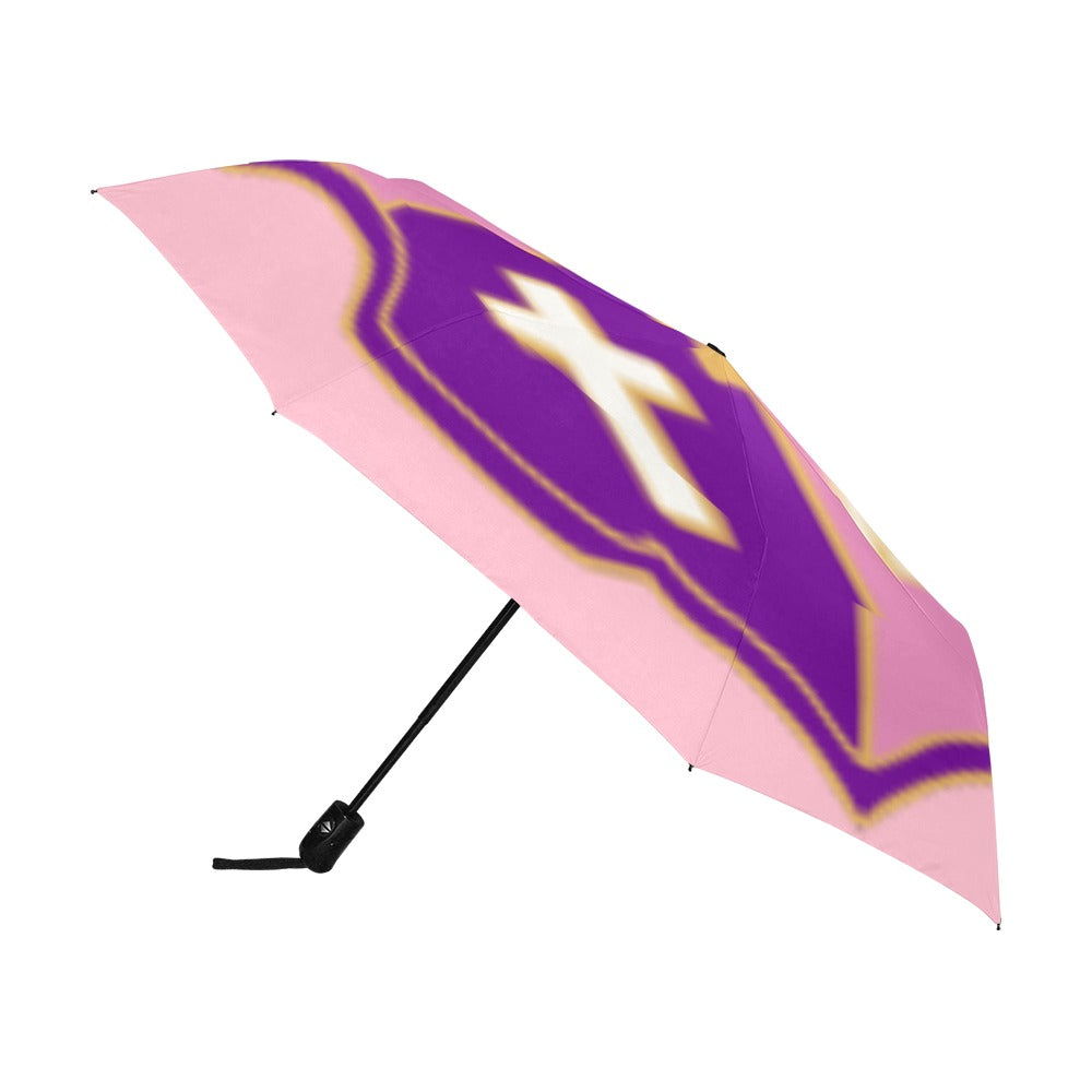 Umbrella Auto Foldable (ΚΕΨ) Pink
