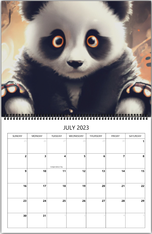 2023 Calendar ~ Into the Wild