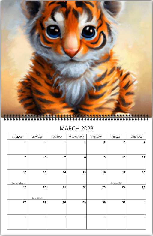 2023 Calendar ~ Into the Wild