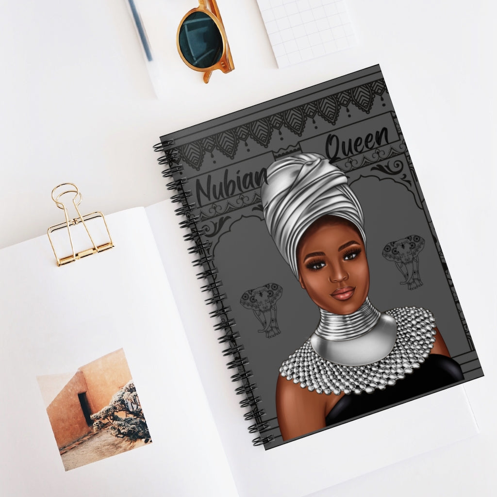 Nubian Queen (Silver) Spiral Notebook