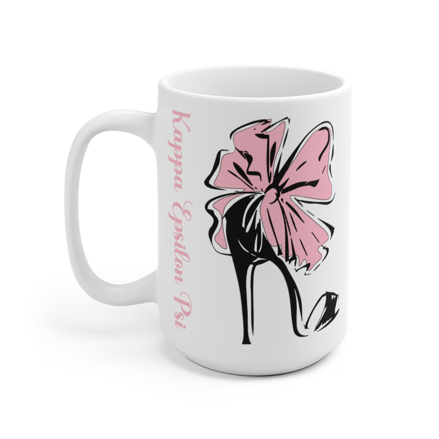 Kappa Epsilon Psi (High Heel) Ceramic Mug (Pink)