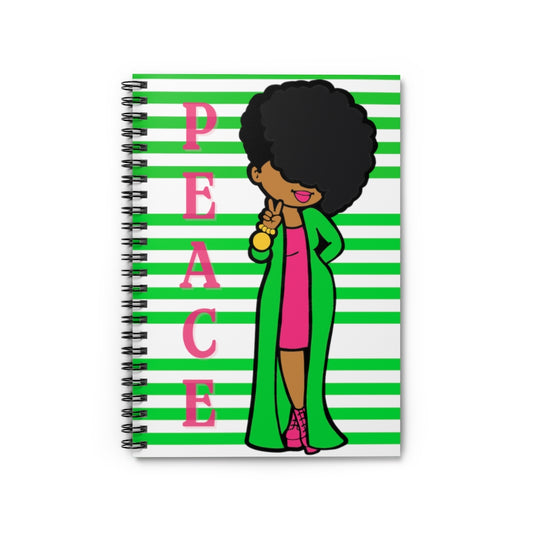 Peace (Green) Spiral Notebook