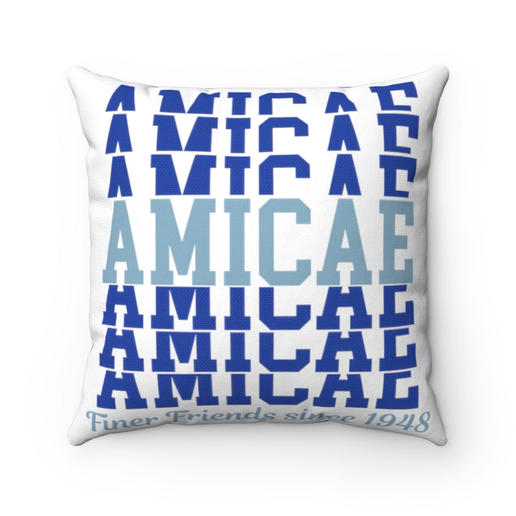 Amicae Stacked Letter Square Pillow