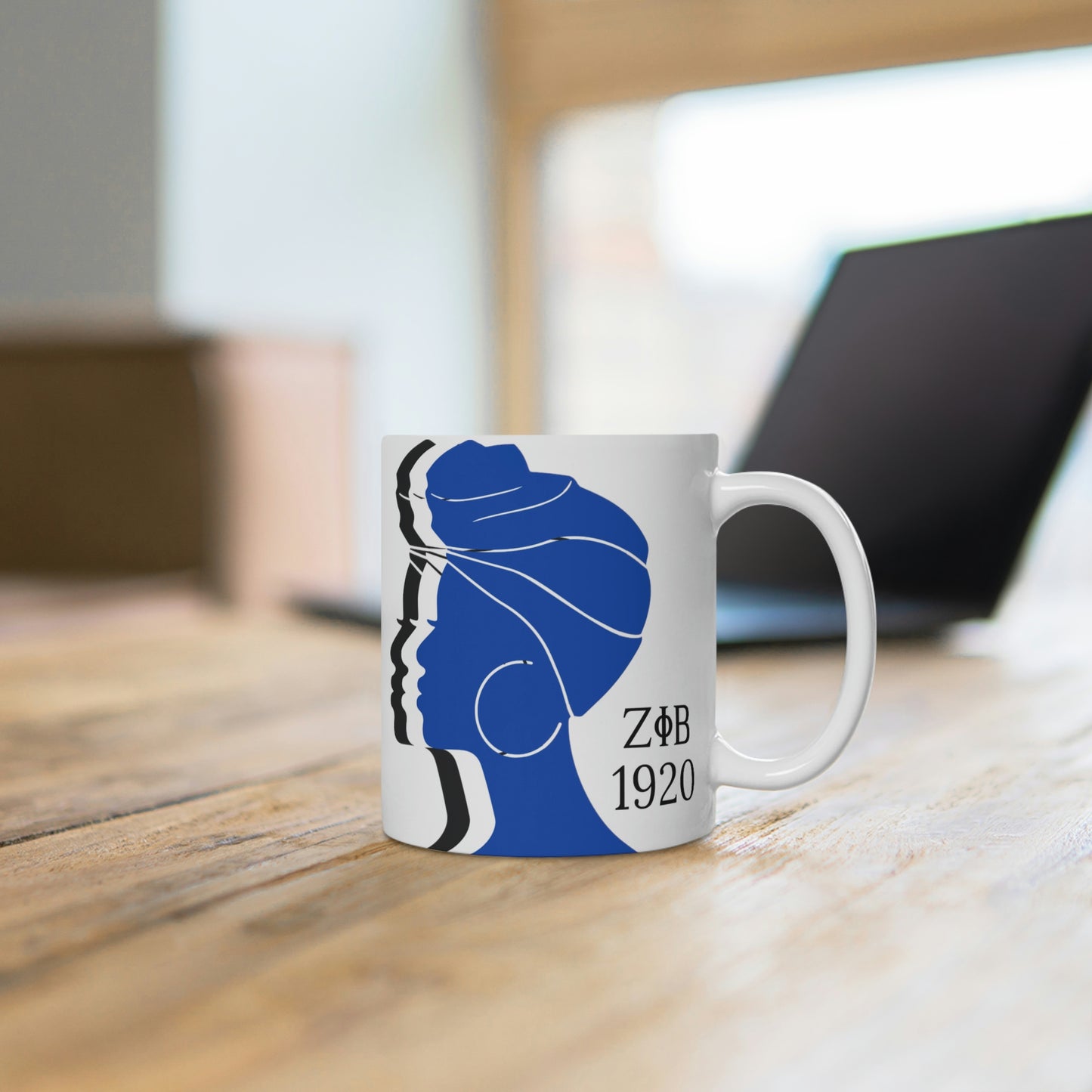 Zeta Phi Beta Silhouette Ceramic Mug