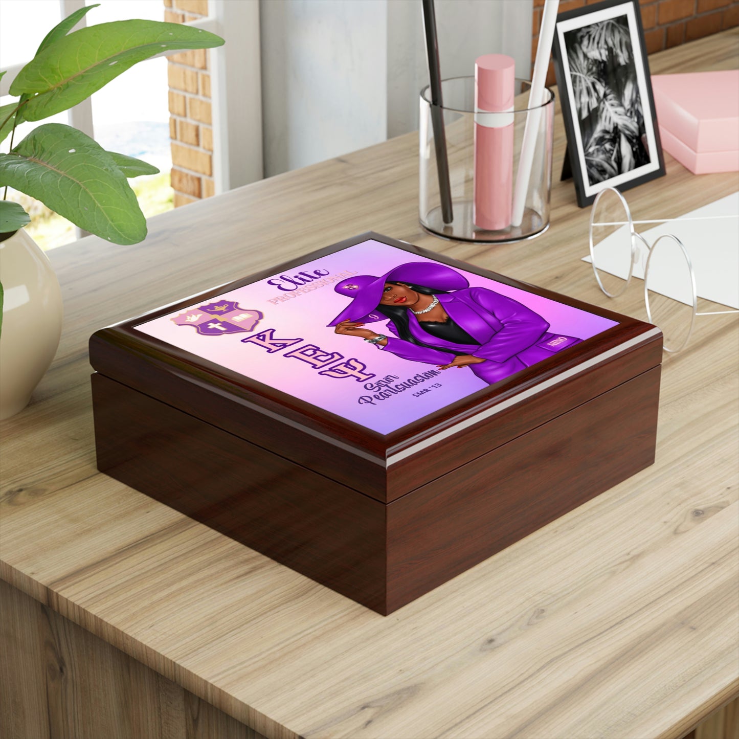 Jewelry Box - Customized Art Design (Purple)
