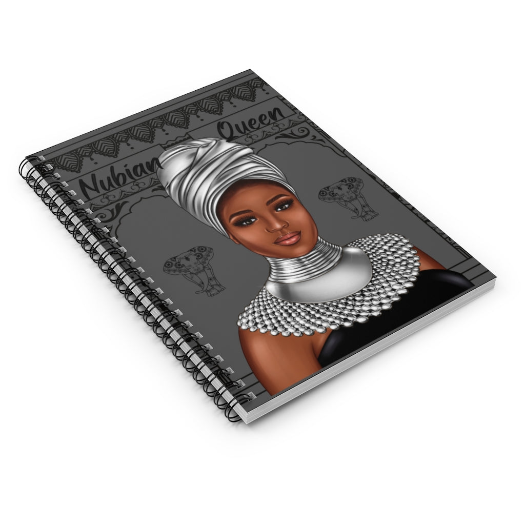 Nubian Queen (Silver) Spiral Notebook