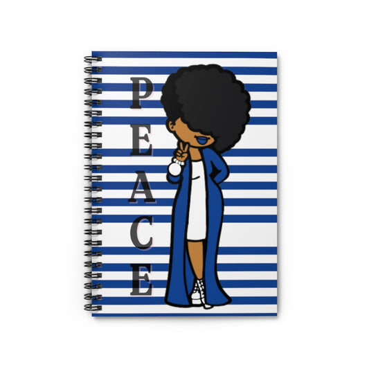 Peace (Blue) Spiral Notebook