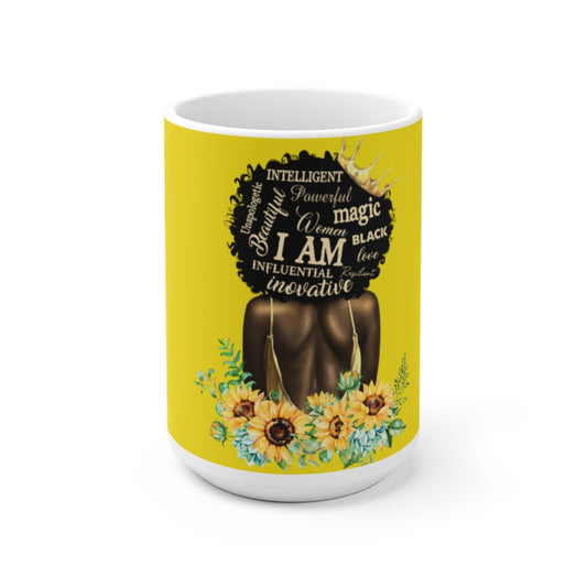 Sunflower Empowerment (I AM) Ceramic Mug